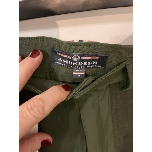 NEW AMUNDSEN MEN’S 7 INCH FIELD SHORT SRUCE GREEN $190 SZ MED HIKE CLIMB SKI - Picture 7 of 8